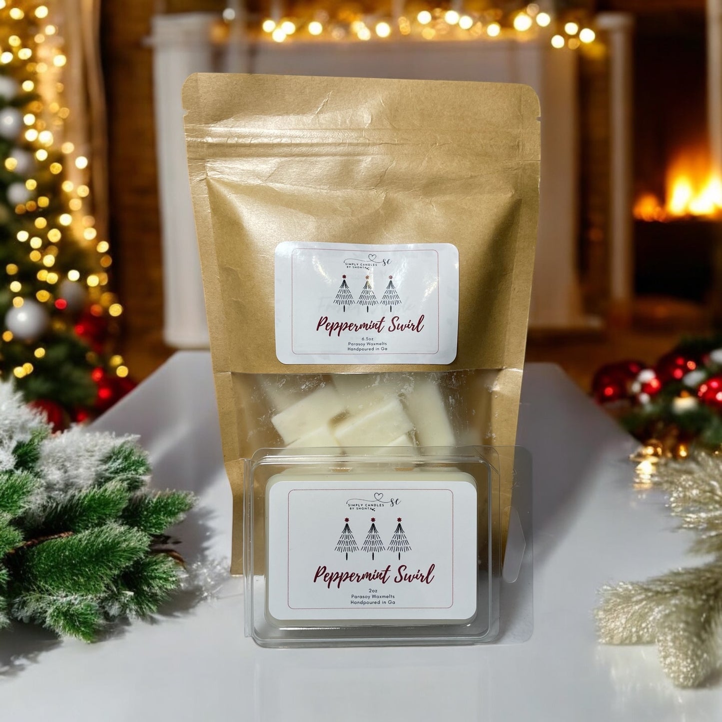 Peppermint Swirl wax melt